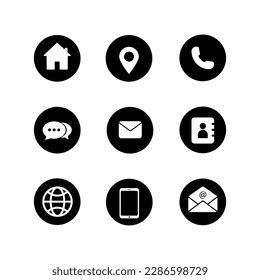 Set Contacts Icon Symbol Vector Illustration Stock Vector (Royalty Free) 2286598729 | Shutterstock