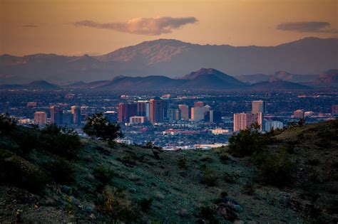 Phoenix as seen from South Mountain Park during a sunset hike. : r/phoenix