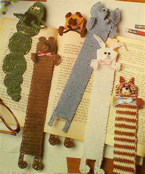 6 Vintage Crochet Animal Bookmark Patterns by MAMASPATTERNS