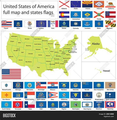 Us Map With State Flags