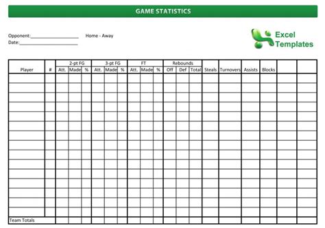 Basketball Score Sheet Basketball Stat Tracker Player Score, 03/25/2024