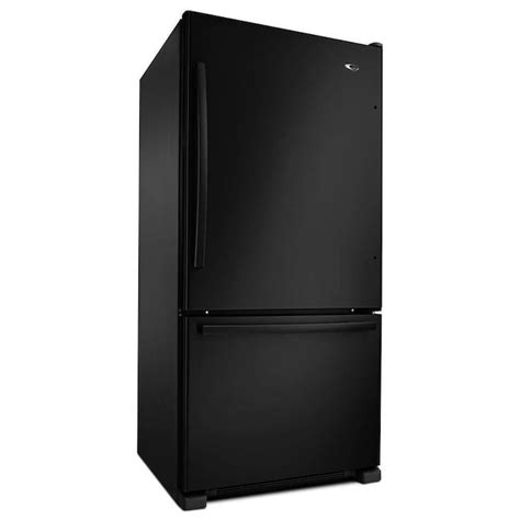 Amana 22.1-cu ft Bottom-Freezer Refrigerator (Black) in the Bottom ...