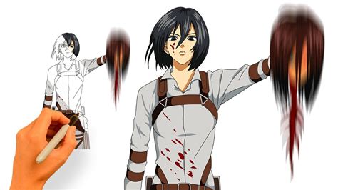 How to Draw Mikasa x Eren (Step-By-Step Tutorial) - YouTube