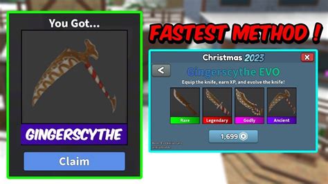 FASTEST METHOD TO GET GINGERSCYTHE EVO (MM2) - YouTube