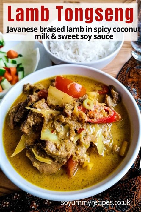 Tongseng: braised lamb in spicy coconut milk with sweet soy sauce from Java, Indonesia - So ...