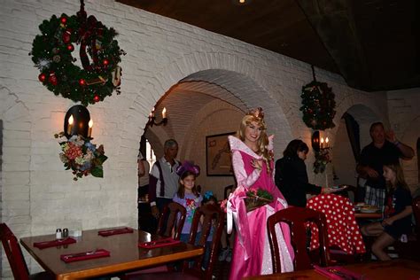 Walt Disney World Epcot Akershus Royal Dining Princess Character Meal Aurora Briar Rose Sleeping ...