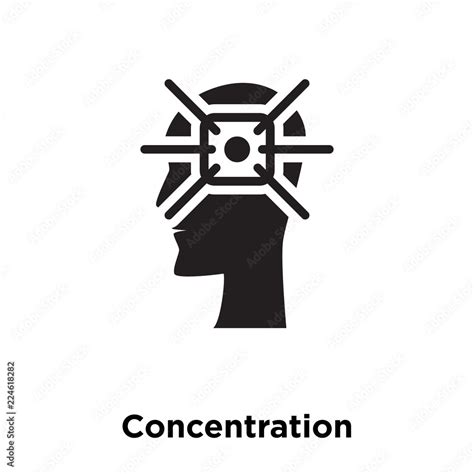 concentration icon vector isolated on white background, logo concept of ...