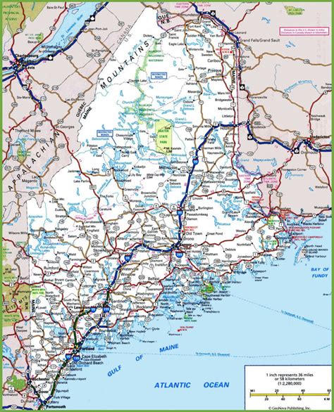 Large Detailed Map Of Maine With Cities And Towns pertaining to Printable Road Map Of Maine ...