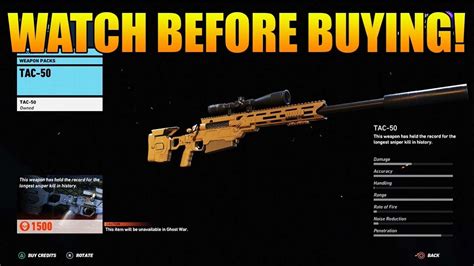 WATCH THIS VIDEO BEFORE BUYING THE TAC-50 WEAPON PACK IN GHOST RECON WILDLANDS! - YouTube