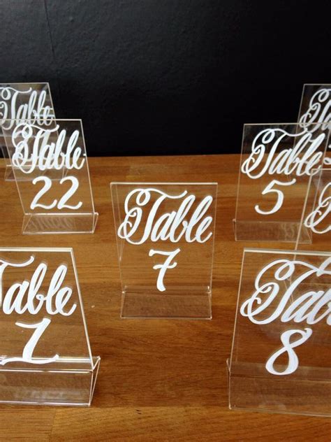 These table numbers are the perfect blend of elegance and modern style! This creative table ...