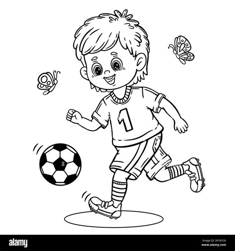 Footballer kicking ball Stock Vector Images - Alamy