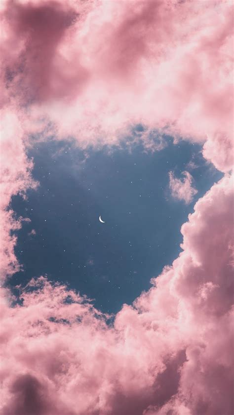 Moon aesthetic wallpaper | Unique iphone wallpaper, Pink clouds wallpaper, Cloud wallpaper