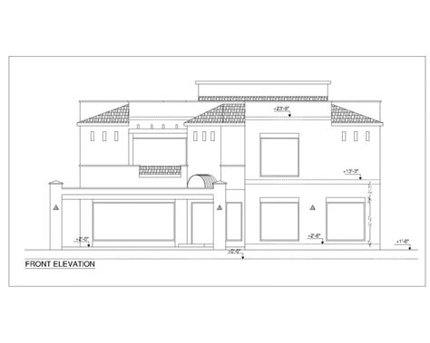 8 BHK House with 3 Car Garage Design Elevation .dwg_1 | Thousands of free AutoCAD drawings