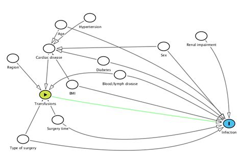 Drawing a directed acyclic graph (DAG) for blood transfusions after surgery | G-Forge