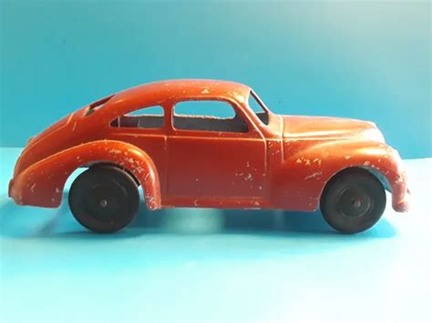 VINTAGE COLLECTIBLE SLIK Toys Aluminum Toy Car Candy Apple Red Iowa U.S ...