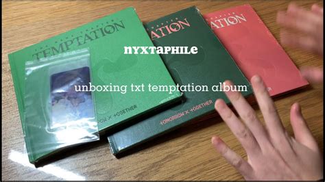 TXT Temptation Album Unboxing (shortened) - YouTube