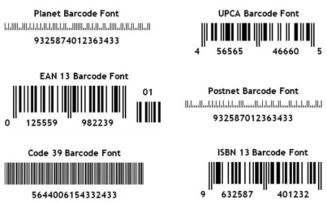 Barcode types Linear and 2D barcode fonts – HowToBarcode