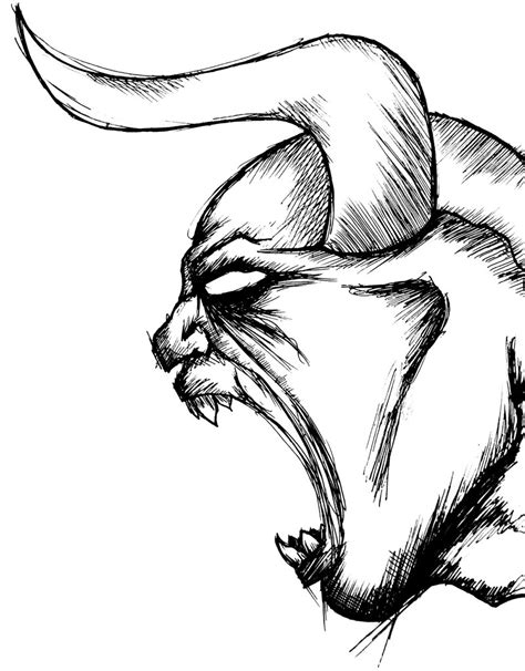 Demon Face Drawing at GetDrawings | Free download