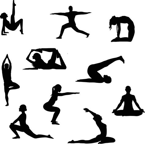 10 Yoga Poses Silhouette free vector 3476392 Vector Art at Vecteezy