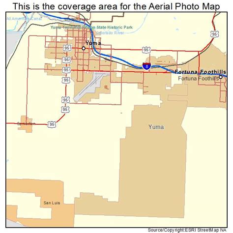 Aerial Photography Map of Yuma, AZ Arizona