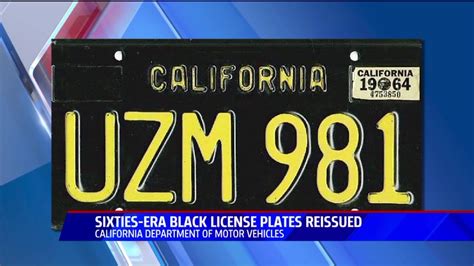 California Reissues Classic Black License Plates