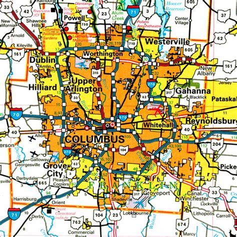 Franklin County Ohio Map :: ohiobiz.com