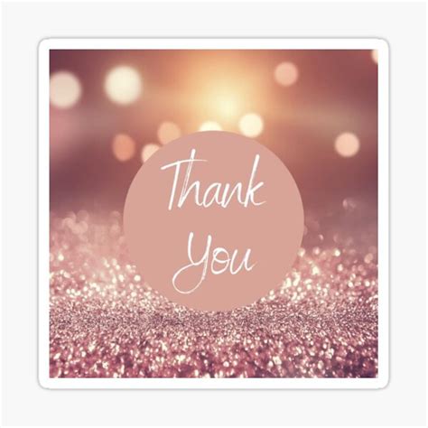 "Thank you pink glitter " Sticker by jeeplifexo | Redbubble