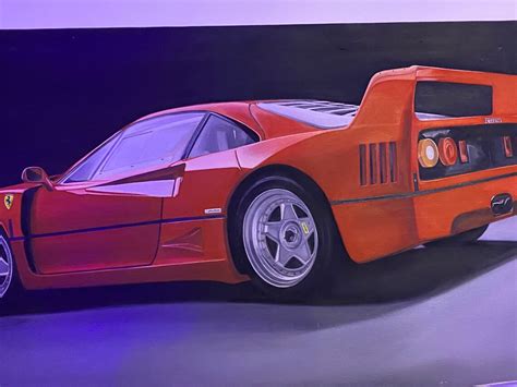 FERRARI F40 Oil Painting on Canvas | Etsy