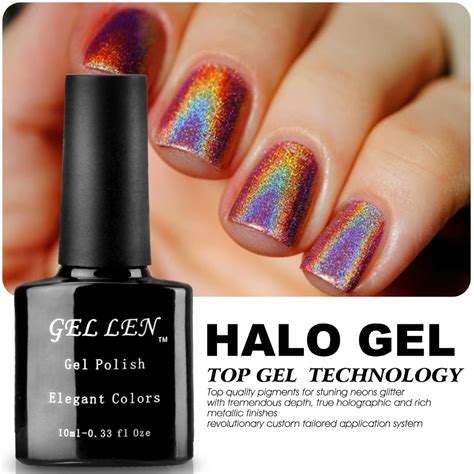 Gel Len New Arrival Halo Gel Polish 20 Colors Nails Art Glitter LED Soak Off Long lasting Gel ...