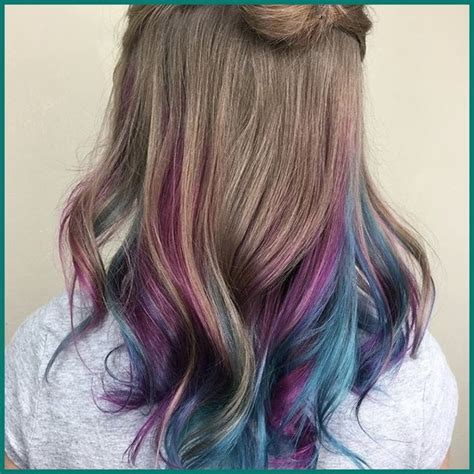 Colored Hair Tips 10990 Brown Hair with Tips Dyed Purple Hair Coloring - Tutorials in 2020 ...