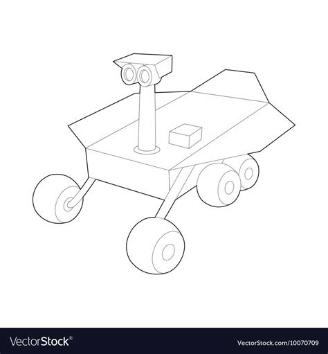 Mars exploration rover icon outline style Vector Image