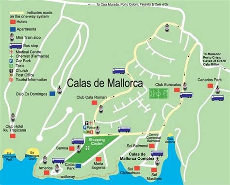 Calas de Mallorca Street Map and Travel Guide