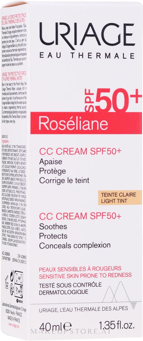 Uriage Roseliane CC Cream Moisturizing Cream SPF50+ - Feuchtigkeitsspendende CC Gesichtscreme ...