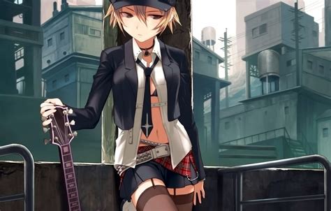 🔥 Download Wallpaper Guitar Anime Girl Punk Rocker Image For by ...