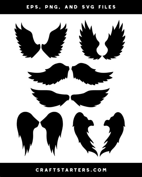 Angel Wings Silhouette Clip Art