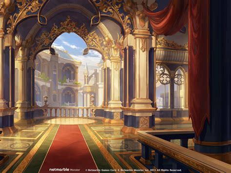 Castle interior (monster's taming game work), Dasom Hyun | Castles interior, Fantasy city ...