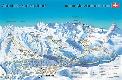 Zermatt, Switzerland - Ski map / Piste map / Trail map | Zermatt ...