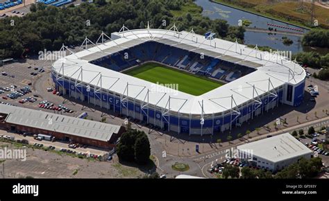 aerial view of The King Power Stadium home of Leicester City football ...