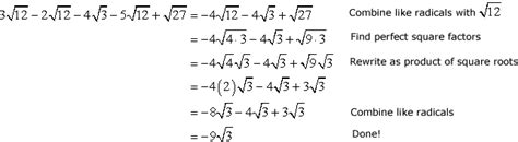 Adding and Subtracting Radical Expressions - ChiliMath