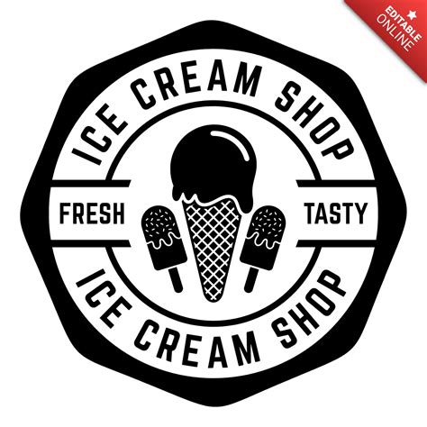 Fresh Ice Cream Shop Logo Design Template | Free Design Template