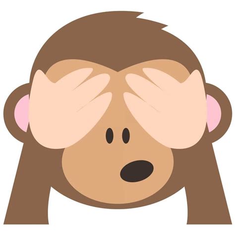 Wall Sticker Emoji See no Evil Monkey | wall-art.com