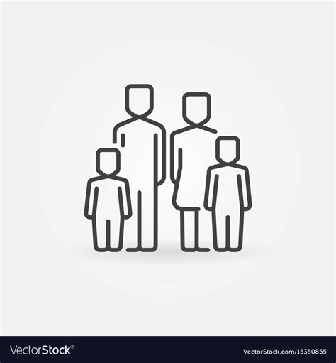 Family with two children icon Royalty Free Vector Image