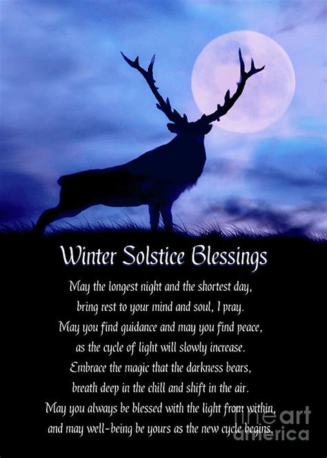 Elk Winter Solstice Night Blessings Poem Photograph by Stephanie Laird - Pixels