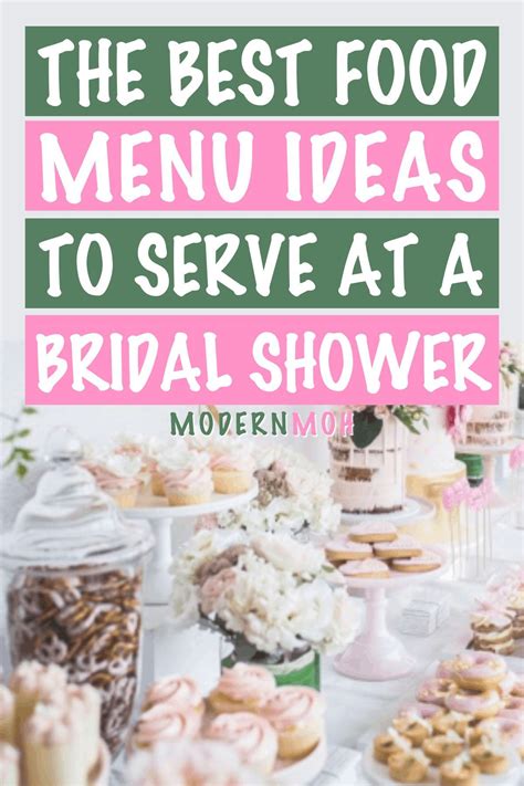 Simple and yummy bridal shower food ideas broken down into four categories: appetizers/hors d ...