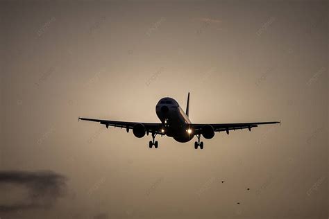 Air Plane In Sunset Sky Flight Plane Flying Photo Background And ...