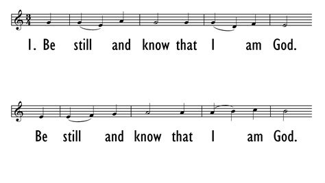 BE STILL AND KNOW - Lead line | Digital Songs & Hymns