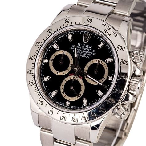 Imitation Rolex Steel Daytona 116520 Black Dial TT JW2393