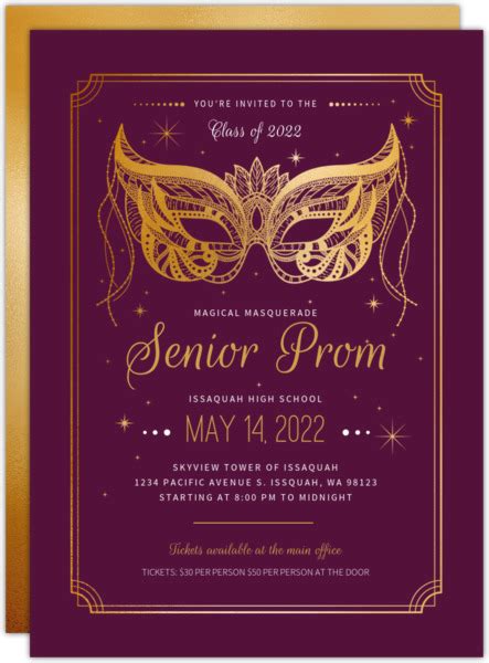 Prom Invitations, Prom Party Invitations, Personalized Prom Invitations ...