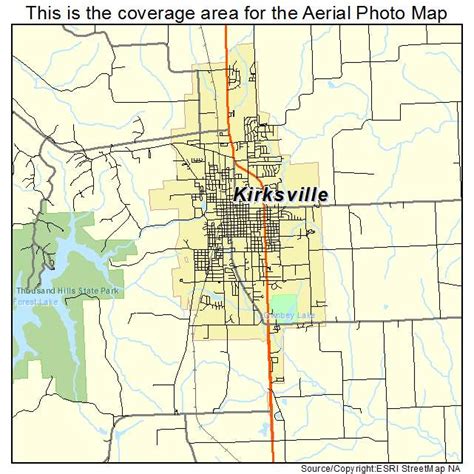 Aerial Photography Map of Kirksville, MO Missouri