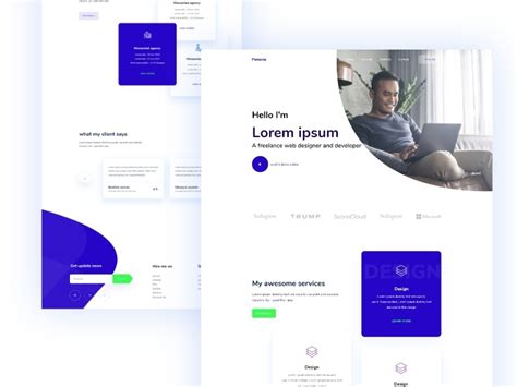 Personal Portfolio resume template by Ibrahim emran on Dribbble